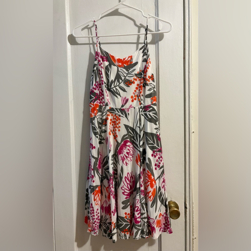 Old Navy Floral Sundress Sz S | Spaghetti Straps, Side Zip, Rayon Blend